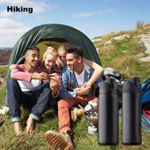 Nuevo estilo Owaia - Vaso de agua al vacío con aislamiento de acero inoxidable negro esmerilado doble con pajita, gran capacidad 32 oz/945 ml, hervidor de bebidas frías 100 % a prueba de fugas, conservación de hielo a largo plazo durante 24 horas, diseño de clip de cinturón antideslizante, adecuado para automóviles, botellas de agua para deportes al aire libre, vasos de agua de oficina, entusiastas del fitness