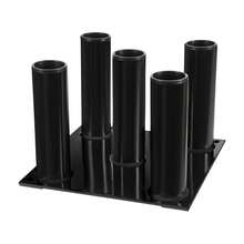 RibasuBB Vertical Barbell Holder, 5-Bar Capacity Weight Rack, Space-Saving Design, Sturdy Q235 Steel Construction, Non-Slip Base For Home And Gym Use - 黑色 - 查看 10