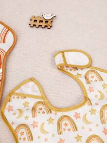 3PCS Waterproof Baby Bibs For Eating - Lightweight Baby Bib With Food Catcher, Mess Proof Toddler Bibs