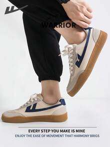 Warrior Men's Breathable Sports Shoes Spring And SummerLightweight Comfortable Breathable Modest Style Casual Yet Sleek Sneakers Applicable Throughout The Year Wear-Resisting All-Day Wear Training Sneakers Running Shoes Canvas Shoe - Beige/dark Blue - View 7