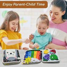 1pc Montessori Busy Book, Children's Busy Board, Felt Quiet Book, Preschool Learning Activity, Educational Sensory Toy, Suitable For Airplane And Car Travel, Birthday, Christmas, New Year Gifts, Children's Gifts - Small Hedgehog - View 10