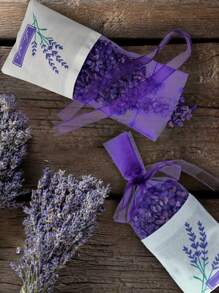 10/20/30/50 Pcs, Lavender Scented Sachet Empty Bag, Lavender Linen Bag, Fabric Freshener Empty Bag, Mesh Fabric Organza Gauze Bag, Wardrobe Aromatherapy Bag - For Dried Flowers Or Aromatherapy, Candy Gift Bag, Purple Mesh Drawstring With Ribbon, Hanging Closet Freshener, Long Lasting Closet Scent, Wardrobe Or Drawer Freshener.