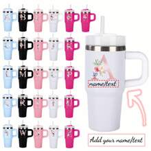 Tasse personnalisée de 14 oz avec lettre de A à Z, tasse à boire de tous les jours, cadeau surprise, cadeau de nouvel an, cadeau d'anniversaire, cadeau de la Saint-Valentin, convient à la famille, aux amis, aux amoureux, à la fête des mères, à la fête des infirmières, à la fête des pères, au mariage, à la remise des diplômes, à la fête des enseignants, multifonctionnel, ornemental, réutilisable, raffiné, élégant, de haute qualité, coloré, moderne, personnalisé, unique, idéal comme cadeau pour lui, idéal comme cadeau pour elle, petit ami, papa, petite amie, maman, famille, amis, salle de thé, maison, jardin, bureau, tasses personnalisées, ambiance chaleureuse