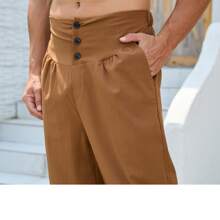 Pantaloni casual da uomo in stile medievale da pirata, per interpretazioni di ruoli, periodo rinascimentale