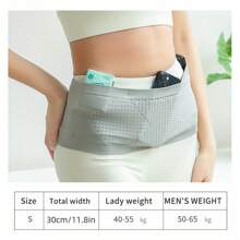 Pochete invisível para corrida - malha sem costura, nylon respirável com padrão de diamante, cinto elástico com absorção de choque, adequada para corrida e condicionamento físico, ótima para caminhadas - preta, visual esportivo moderno, bolsa de cintura leve, pacote de condicionamento físico