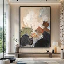 1 pièce Peinture à l'huile abstraite luxueuse et belle peinte à la main, sans cadre, aux couleurs vives et multicolores, thème mode, avec œuvre d'art, pour la décoration moderne de la maison, les salons, les chambres à coucher, les bureaux et les salles à manger, décoration de la pièce