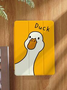 Funda protectora con patrón de pato de dibujos animados compatible con iPad 7/8/9/10.2 pulgadas, 10ª generación, compatible con Kindle Paperwhite 12ª generación 2024, Kindle (11ª generación) lanzamiento 2022, color claro, compatible con Samsung Galaxy Tab, la funda cuenta con función de suspensión/activación automática, múltiples estilos disponibles - Multicolor - Ver 3
