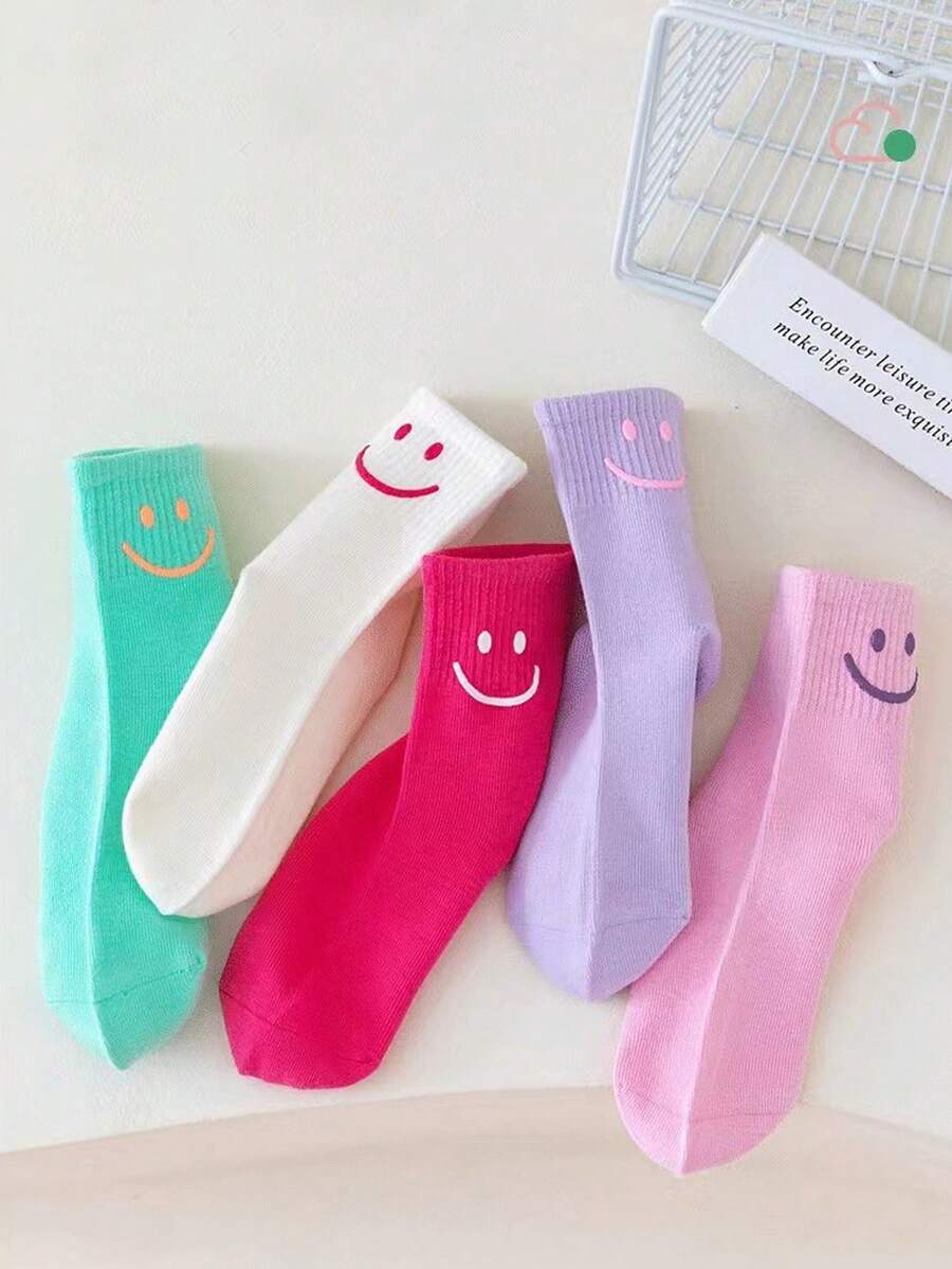 5 Pairs Cartoon Animal Dopamine Socks For Kids, Dinosaur Pattern Sports Socks, Giraffe Expression Pattern Girls Breathable Sweat-Absorbing Socks, Colorful Cartoon Sports Socks For Boys, Suitable For Home, Outdoor, School Wear In All Seasons