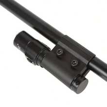 Outdoor Shooting Illumination Flashlight Clip, Matte Black Dual-Rail Aluminum Alloy Laser Sight Mount, Sports Optical Bracket