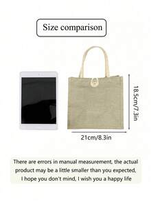 邪恶之眼图案收纳袋，亚麻手提袋，教师节礼品袋，送给老师的礼物，便携式购物袋，轻便可折叠收纳袋，简易购物袋，护士，医生，老师感谢收纳袋，送给老师，送给母亲的礼物，个人旅行化妆品，购物袋，大容量收纳 - 卡其色 - 查看 7