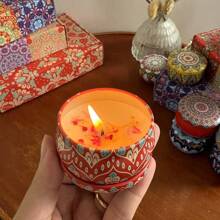 4 pièces Set de bougies parfumées - Jasmin, Santal, Rose etc. - Parfait pour la relaxation, le yoga et le bain - Cadeau de vacances idéal