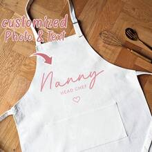 1 Pc Personalized Father And Son Apron, Dad Daughter Apron, Matching Aprons, Family Kitchen Apron, Chef Little Sous Chef Apron, Name Apron