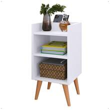 Compacta Max Bedside Table With Niche And Cell Phone Holder - White - View 7