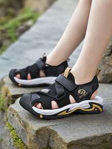 Boys' Closed Toe Summer Sandals, Kids' Lightweight Breathable Outdoor Sport Water Shoes - Black - View 7