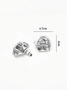 2pcs French Rose Bud Style Detachable Faux Leather Shoe Clips, Decorate High Heels, Sandals For Wedding, Graduation