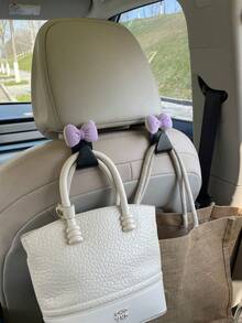 Cute Bowknot Car Hook, Creative Seat Back Storage Hanger - Multicolor - View 6