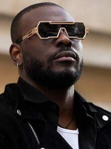 1 Stück Herren Metallrahmen-Brille mit einteiliger Linse, europäischer & amerikanischer Sport Outdoor Punk Rock Futuristik Mode, geeignet für Outdoor, Straße und Urlaub - Street Serie für Sommerstrand Urlaub, Outdoor, Reisen - Verschiedenfarbig - Übersicht 12