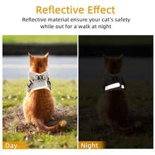 Cat Harness Vest And Small Dog Harness Vest, All-Weather Mesh Chest Harness, Cat Harness Vest With Reflective Strips, Step-In Adjustable Chest Harness, Suitable For Small Cats (Multiple Color Patterns) - Khaki - View 8