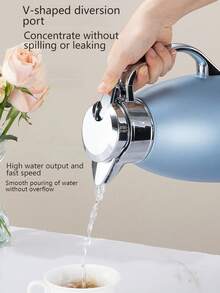 1 件不锈钢咖啡壶，双层保温茶壶，保温真空瓶，适用于家庭、酒店、餐厅、多功能水壶，适合返校使用