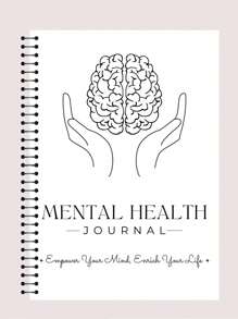 Journal de santé mentale de 120 pages, coffret de journal de santé mentale - pour le soulagement de l'anxiété, le suivi des soins personnels et les exercices de relaxation