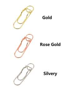 1/5/10Pcs Multifunctional Love Metal Pen Clip, Paper Clip With Pen Buckle, Journal Diary Accessories, Fixed Pen Clip, Pen Hanging - Multicolor - View 4