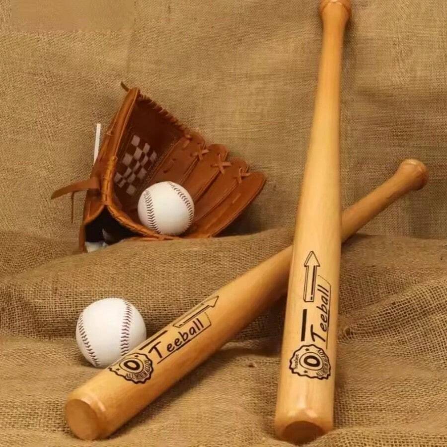 Professional Hardwood Baseball Bat 21 Inch Solid Wood For Sports Training Home Car Defense Personal Self-Defense