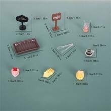 1 Set Mini Cake Stand & Juice Accessories, Realistic Miniature Sweet Shop Scene Decorations - Various - View 4