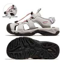 CAMEL CROWN Women's Sandals, Summer Closed Toe Sandals, Beach Breathable Non-Slip Sports Shoes, Wear-Resistant Trekking Shoes - Grey - View 5
