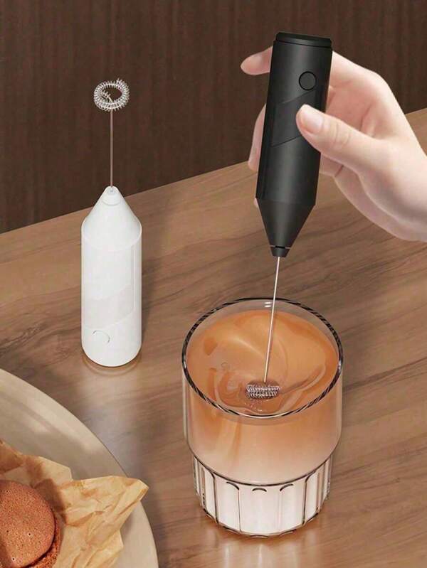 SHEIN X Milania 1pc Electric Milk Frother/Whisk, For Everyday Home Use, Time & Effort Saving, Convenient & Practical