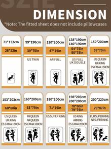 1pc Waterproof, Bedding, Fitted Sheet, Solid Color Mattress Cover, Made Of Modern And Minimalist Fabric, Deep Pocket, Only, Without Pillowcase, Dustproof Non-Slip, For All Season, For Twin, Full, King, Queen Size, Home Textile, Bedding Gifts, For Bedroom, Dormitory, Guest Room, Hotel, Machine Washable