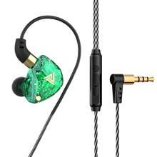 QKZ SK8 Heavy Bass Headphones Computer Gaming Wire Control With Wheat Sports In-Ear Lol Gaming Earbuds 3.5mm Jack