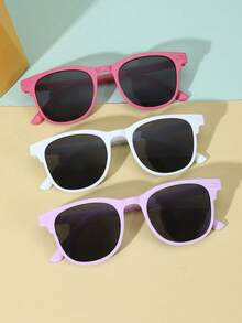 3pcs Retro Children's PC Frame Riveted Fashionable Glasses, Suitable For Picnics, Gatherings, Parties, Stage Performances - Multicolor - View 9