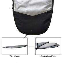 Upsurf 1 X 鱼保护内部鳍袋 黑色/银色尼龙防水旅行冲浪短板包、沙滩必需品、沙滩配件、泳池浮板