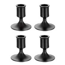 2/4/6/12/30pcs Cone Shaped Candle Holders, Gold/Black Candle Stands For Tabletop Center, Wedding Reception, Holiday Christmas Fireplace Or Home Decor