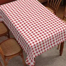 1 Stück moderner rot-weißer karierter Tischdecke, geeignet für Zuhause, Esszimmer, Küchentisch, täglichen Gebrauch in der Küche