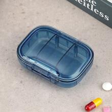 Portable Weekly Pill Box Large Size Waterproof Airtight Medicine Storage Case For Daily Morning, Noon And Night, Compact
