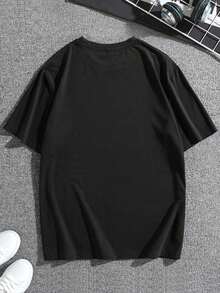 Áo thun nam in hình xe hơi rộng rãi hở vai, - màu đen - Xem 2