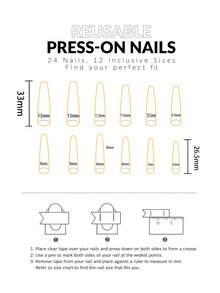 24 件超长棺材指甲贴纸，带有 Sanrio 粉色芭蕾、Hello Kitty、十字架、星星、心形图案，适合女性日常佩戴、派对，包括 1 个凝胶指甲和 1 个指甲锉，按压式指甲美甲用品 - 彩色 - 查看 5