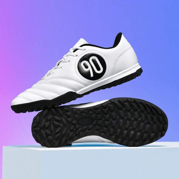 [Rendimiento atlético] Zapatos de fútbol de caña alta para hombres - Botas de fútbol profesionales negras y verde neón con tacos AG, Top transpirable de PU y suela de TPU, antideslizante para entrenamiento y competencia al aire libre, accesorios de fútbol