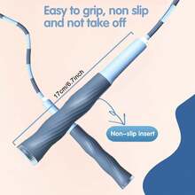 Upgraded Soft Beaded Jump Rope ,-Free Segmented Jump Rope With Soft Anti-Slip Handles,Adjustable Jumping Rope For Women And Men Fitness 9.2 Feet Gym Accessories - Multicolor - View 3