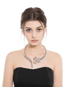 1 pièce Collier de la série animale personnalisée exagérée Scorpion Serpent pour femmes, convient pour le port quotidien, les fêtes, les vacances, un cadeau pour la famille et les amis