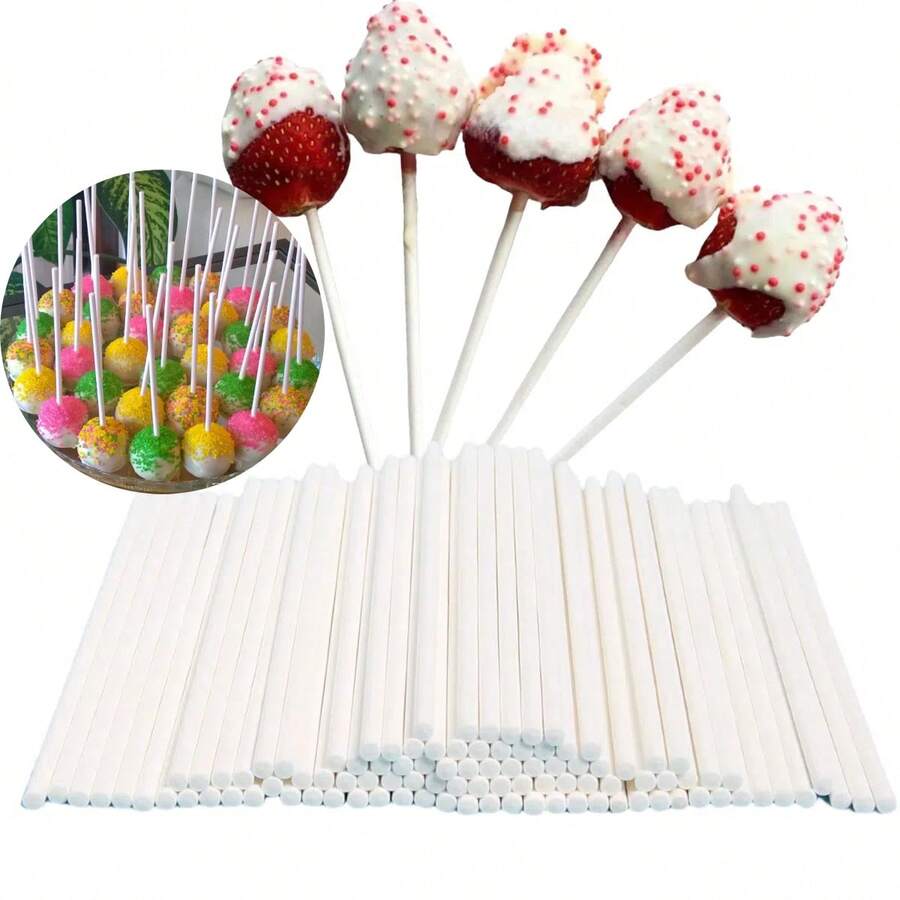 Lollipop Paper Sticks For Professional Candy Making, Baking Class Supplies, Chocolate/Cookie DIY Craft Bundles