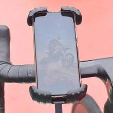 Secure Hands-Free Cycling Accessory - Shockproof Bike Phone Mount For E-Bikes & Motorcycles, Black GPS Holder