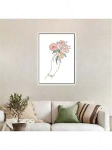 1/6PCS Optional Frame Posters Wall Arts Modern Abstract Minimalist Wall Art Posters Living Room Decor ,Wall Art With Frame