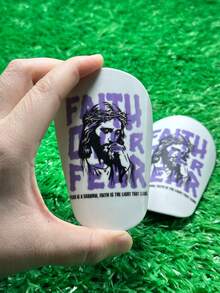 1 Pair 10*6cm Breathable Mini Football Shin Guards, Hobbyist High Elastic EVA Foam Non-Slip Pads For Match & Training