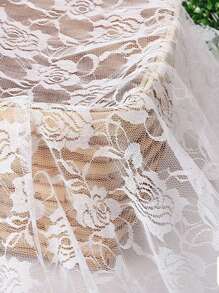 Lace Fabric In Multiple Sizes & Colors: 59inch*39.37inch /150cm*100cm /150cm*200cm /150cm*300cm /150cm*500cm Floral Rose Knitted Lace Fabric, Non-Stretch, Black, White, Beige, Sky Blue, Burgundy, Pink, Purple, For DIY Clothing, Wedding Dress, Sewing, Home Curtain, Door Curtain, Wedding Decor, Party Decor, Sports Festival Headpiece, Ribbon Decorations