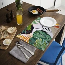 1/4/6/8/12 Pcs Linen Dining Table Placemats, Washable Ocean Seashell Printed Table Mats, Surface Protective Pads, Indoor Outdoor Dining Table Decor, Suitable For Holiday Parties & Kitchen
