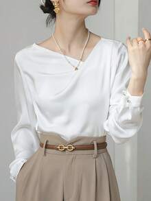 Women Blouses - White - View 2