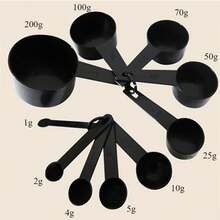 10pcs Measuring Cups And Measuring Spoons Set, Multifunctional Plastic Measuring Cups And Spoon Set With Scale Markings, Graduated Measuring Spoon Set, Baking Tool For Cooking And Baking, Apartment Essentials, Kitchen Gadgets