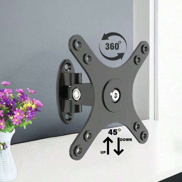 DGZEOLOO Soporte de TV giratorio de 360 grados de metal, ángulo de inclinación ajustable